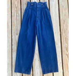 70s Ralph Lauren Country wide leg denim jeans trousers pants high waist 25 sz 4